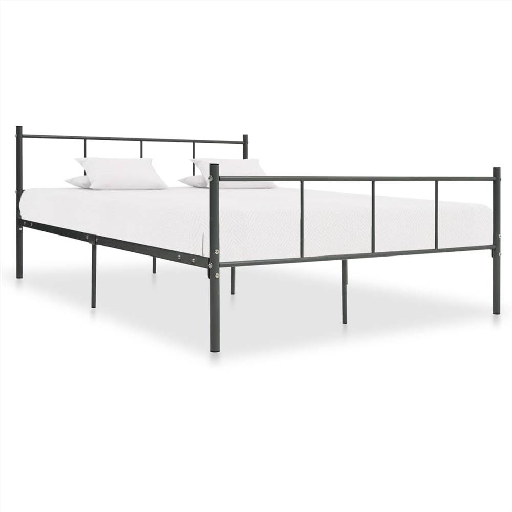 

Bed Frame Grey Metal 160x200 cm