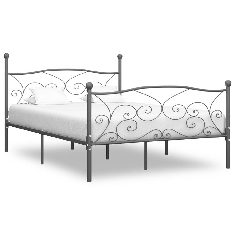 

Bed Frame Grey Metal 160x200 cm