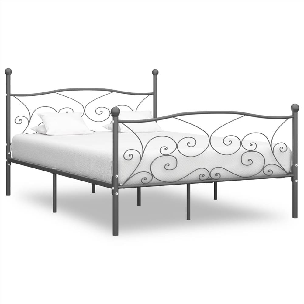 

Bed Frame Grey Metal 200x200 cm