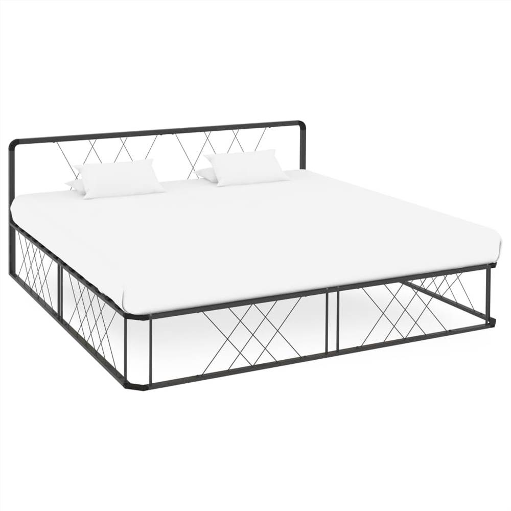 

Bed Frame Grey Metal 200x200 cm
