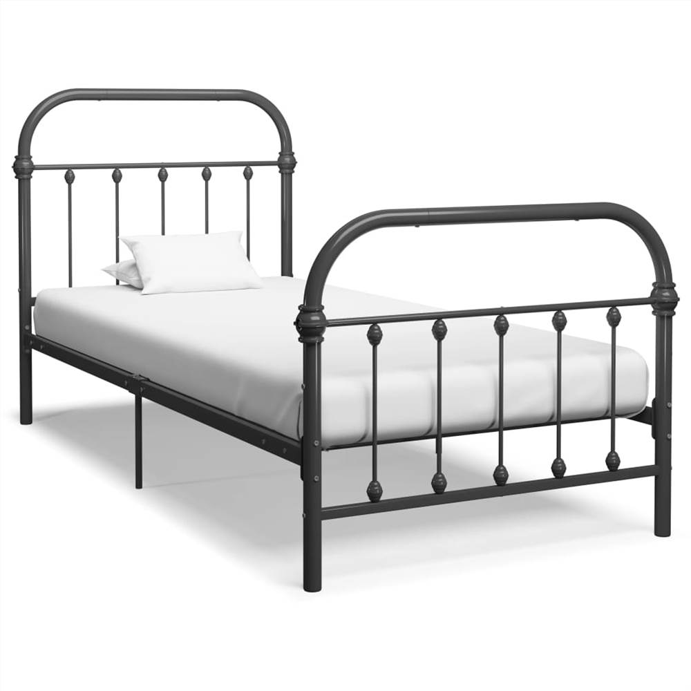 

Bed Frame Grey Metal 90x200 cm