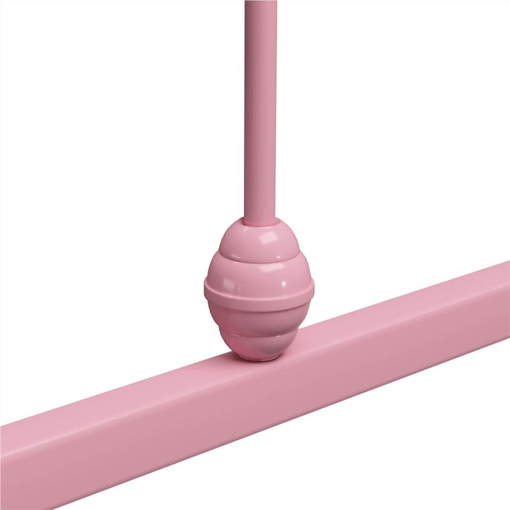 Bed Frame Pink Metal 180x200 cm