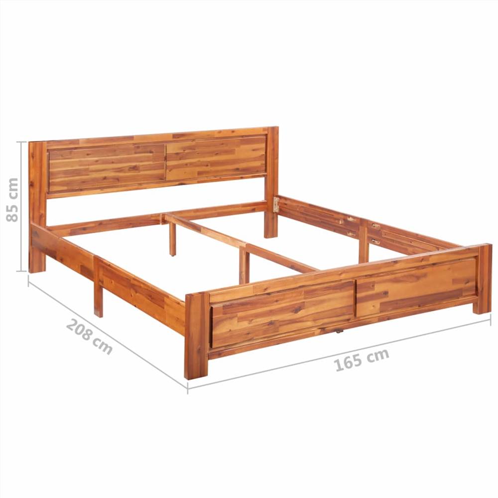 Bed Frame Solid Acacia Wood 160x200 cm