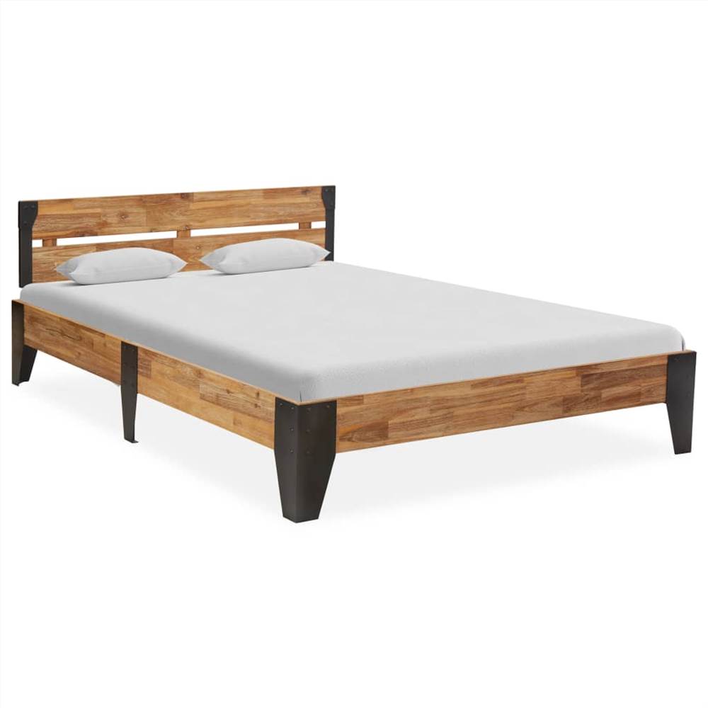 

Bed Frame Solid Acacia Wood with Brushed Finish 120x200 cm