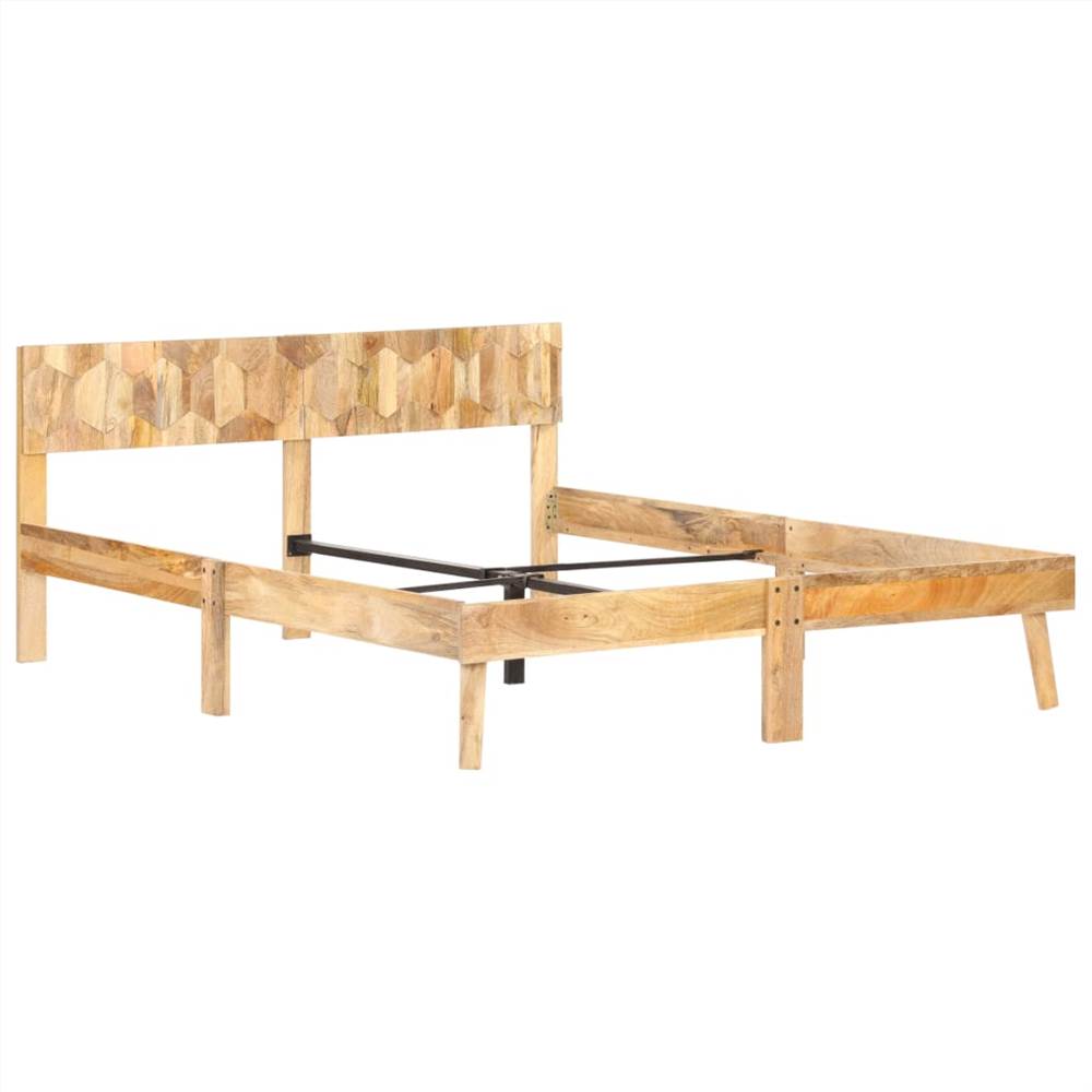 Bed Frame Solid Mango Wood 140x200 cm