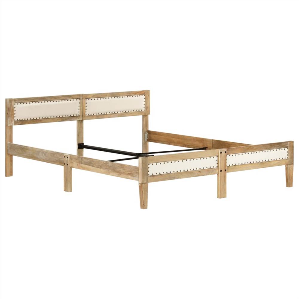 Bed Frame Solid Mango Wood 160 cm