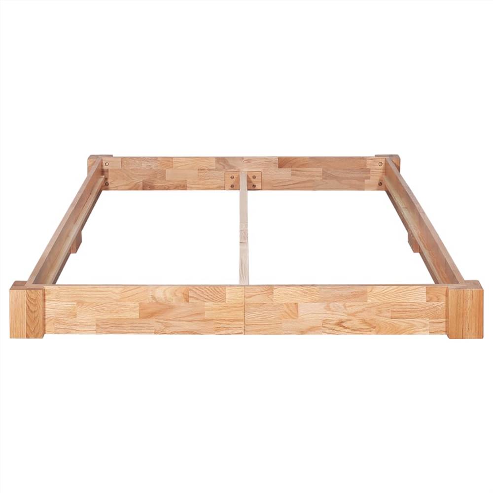 Bed Frame Solid Oak Wood 140x200 cm
