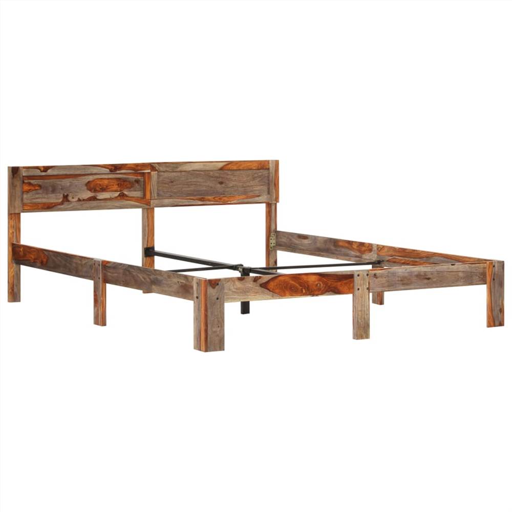 Bed Frame Solid Sheesham Wood 140x200 cm