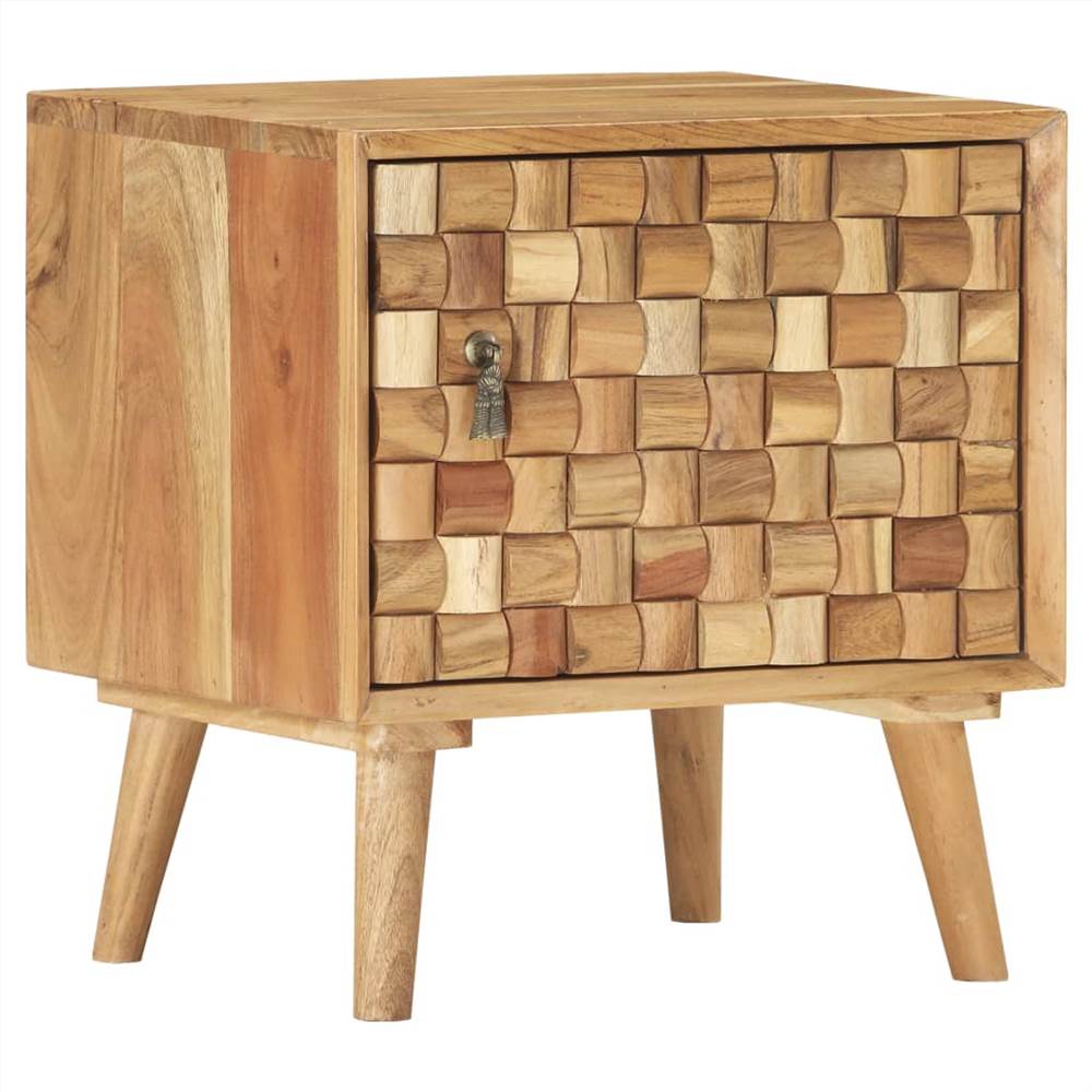 

Bedside Cabinet 42x35x45 cm Solid Acacia Wood