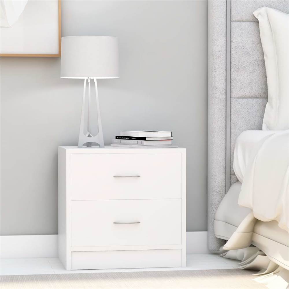 

Bedside Cabinet White 40x30x40 cm Chipboard