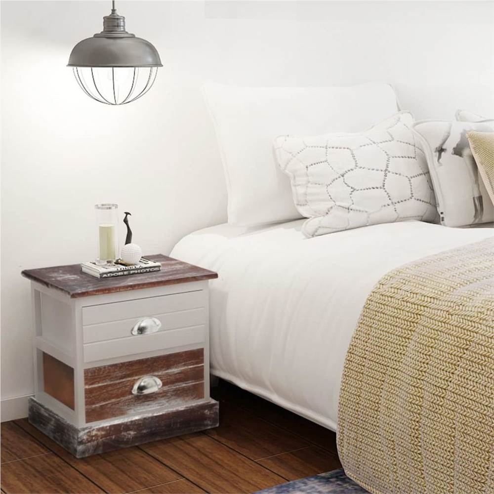 

Bedside Cabinets 2 pcs Brown and White
