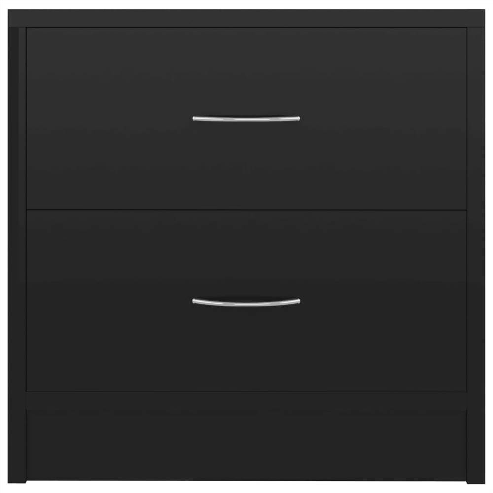 Bedside Cabinets 2 pcs High Gloss Black 40x30x40 cm Chipboard