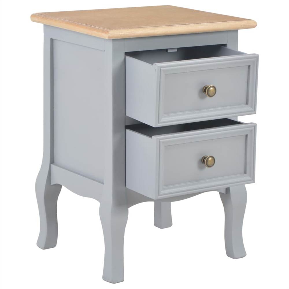 Bedside Cabinets Grey 35x30x49 cm MDF