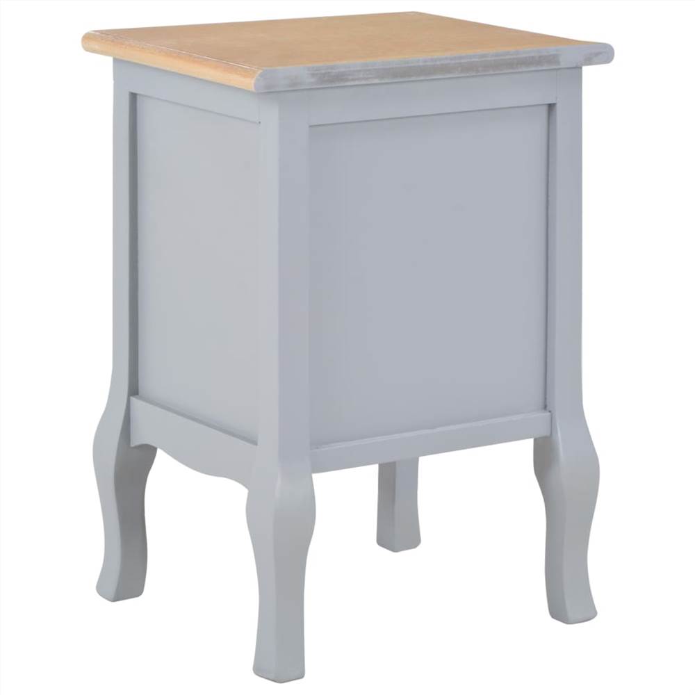 Bedside Cabinets Grey 35x30x49 cm MDF