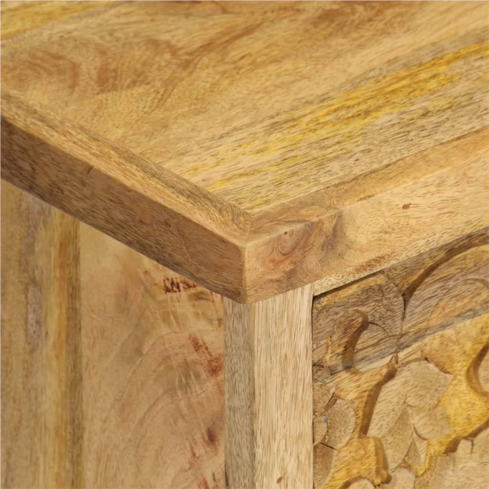 Bedside Table Solid Mango Wood 40x30x50 cm