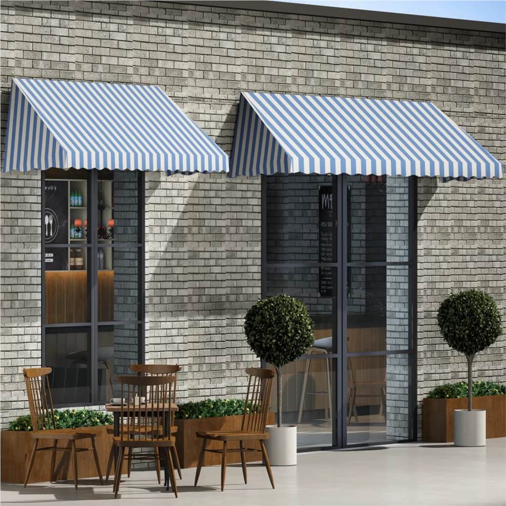 

Bistro Awning 400x120 cm Blue and White