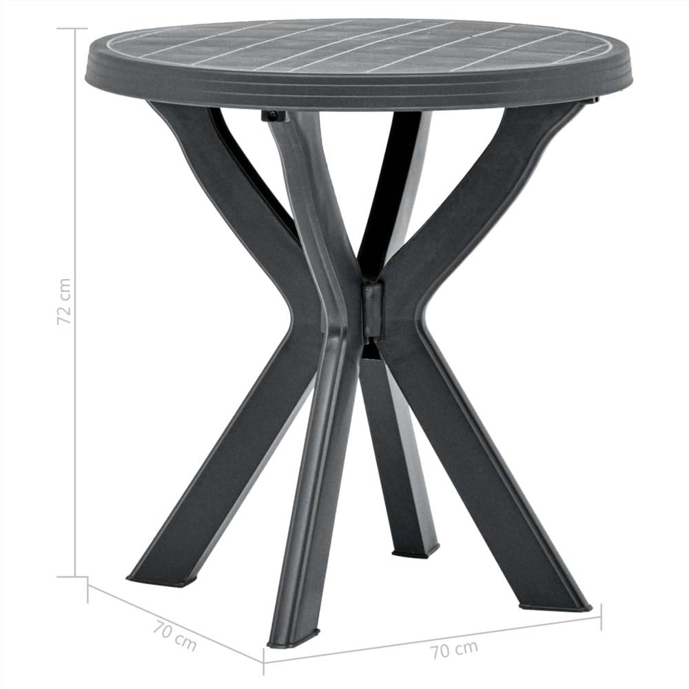 Bistro Table Anthracite ?70 cm Plastic