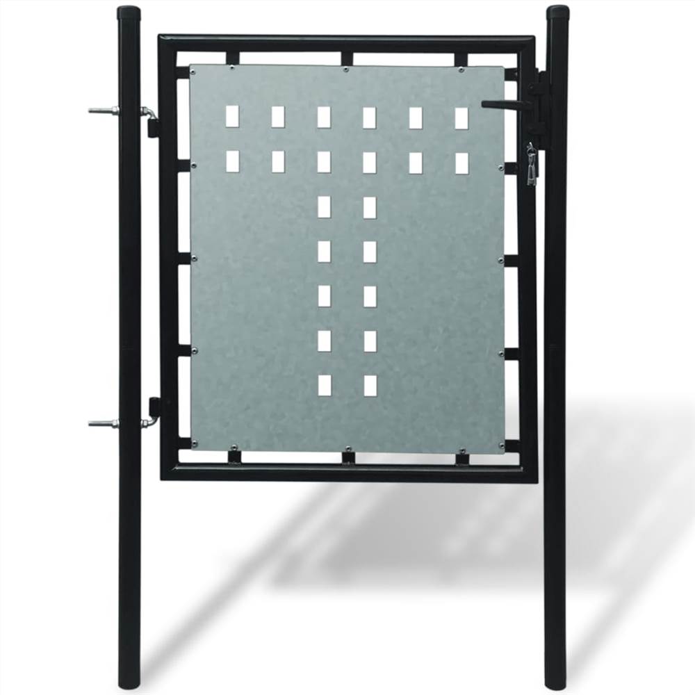 

Black Single Door Fence Gate 100 x 125 cm