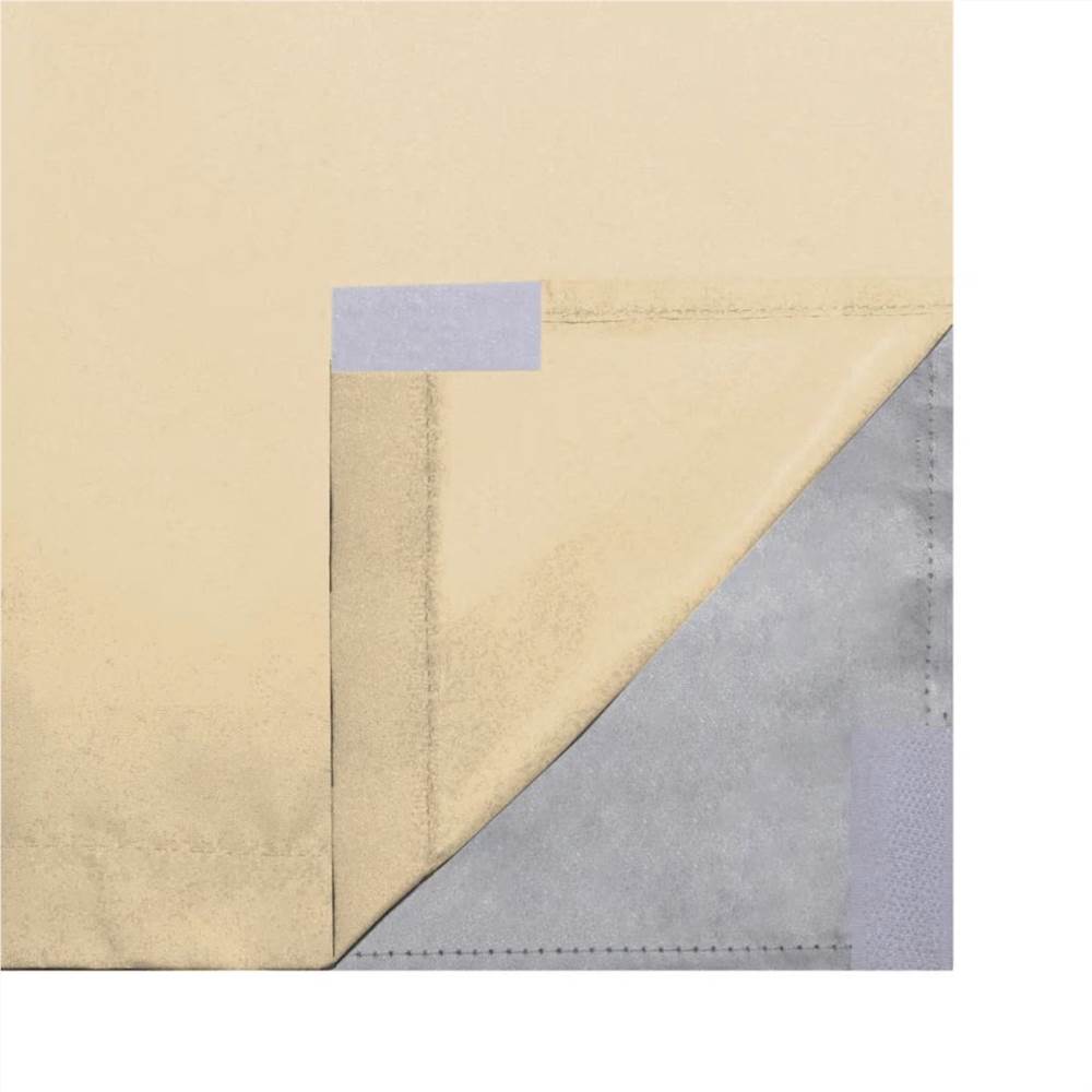 Blackout Curtains 2 pcs Double Layer 140x245 cm Beige