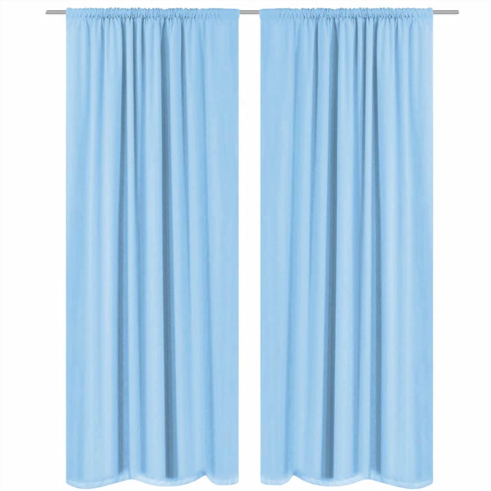 Blackout Curtains 2 pcs Double Layer 140x245 cm Turquoise