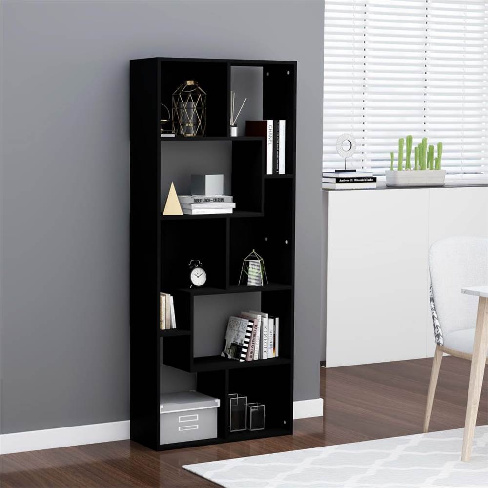 Book Cabinet Black 67x24x161 cm Chipboard