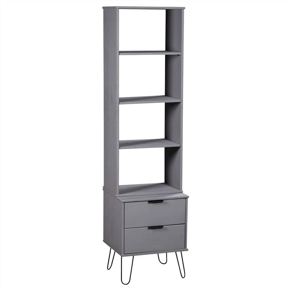 

Book Cabinet New York Range Grey Solid Pine Wood