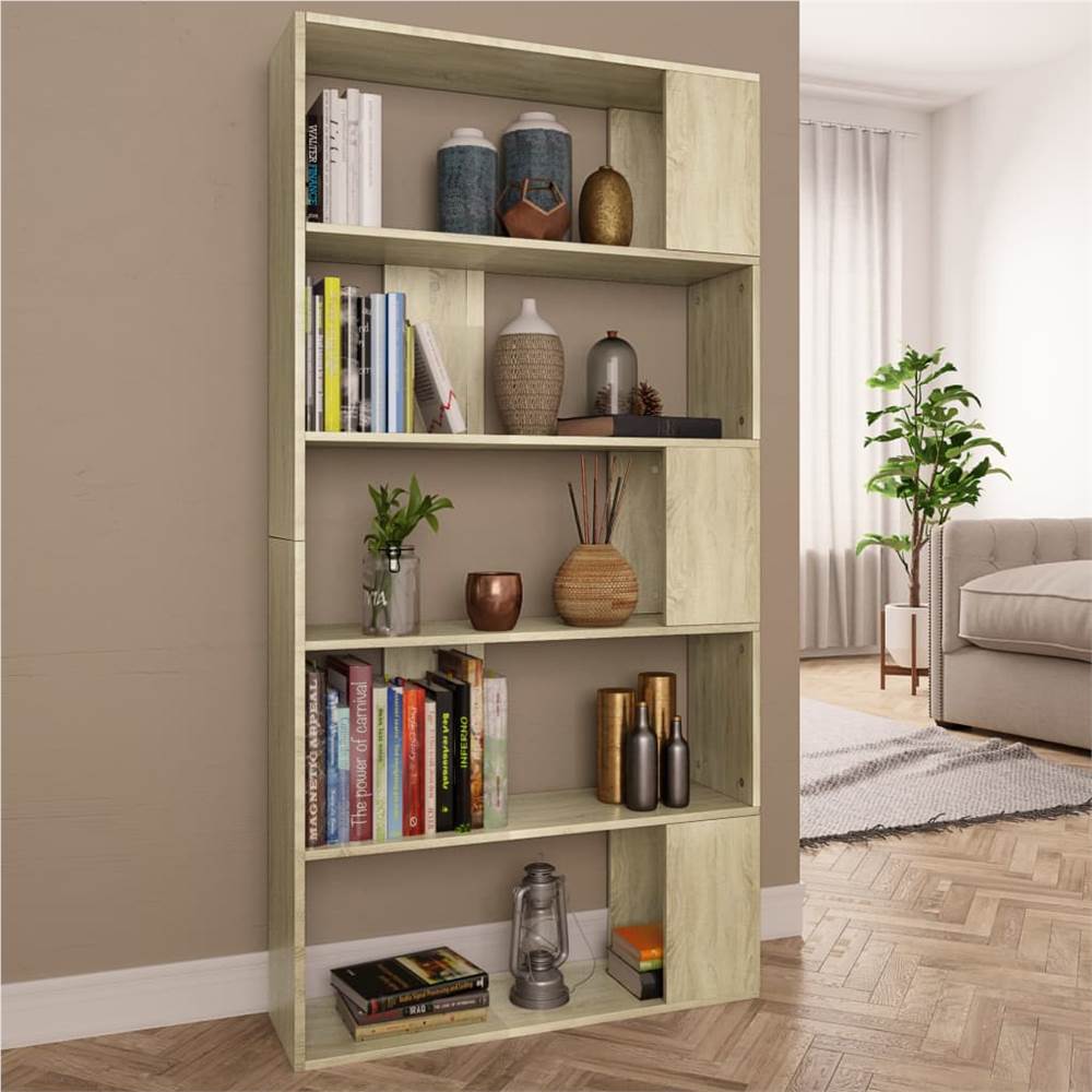 

Book Cabinet/Room Divider Sonoma Oak 80x24x159 cm Chipboard