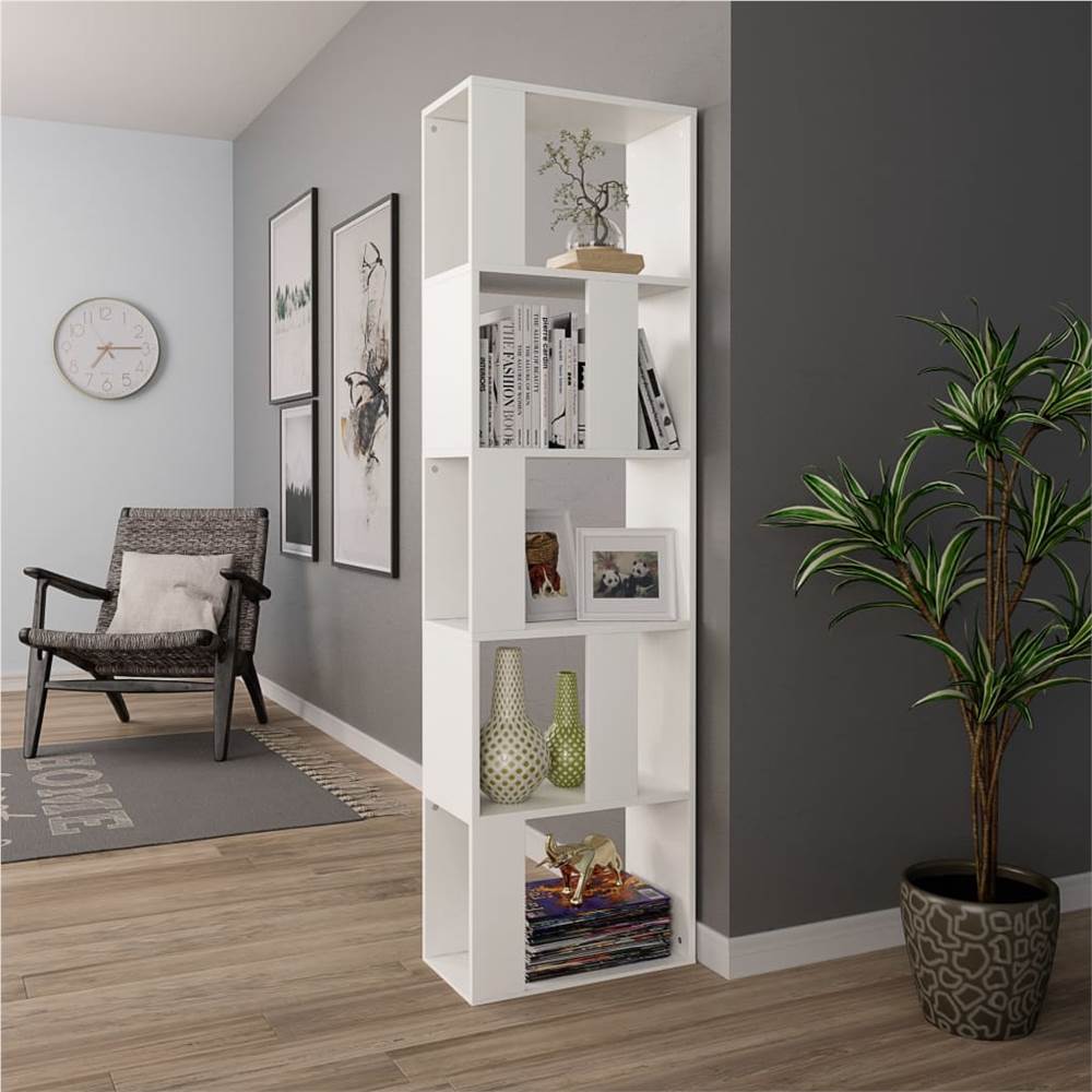 Book Cabinet/Room Divider White 45x24x159 cm Chipboard