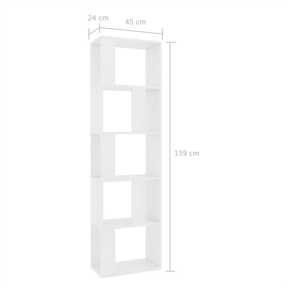 Book Cabinet/Room Divider White 45x24x159 cm Chipboard
