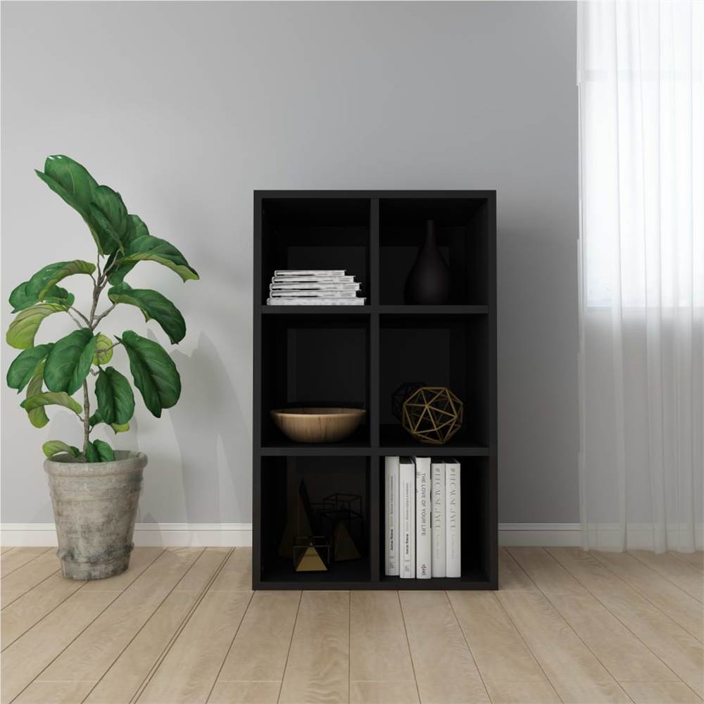 

Book Cabinet/Sideboard High Gloss Black 66x30x97.8 cm Chipboard
