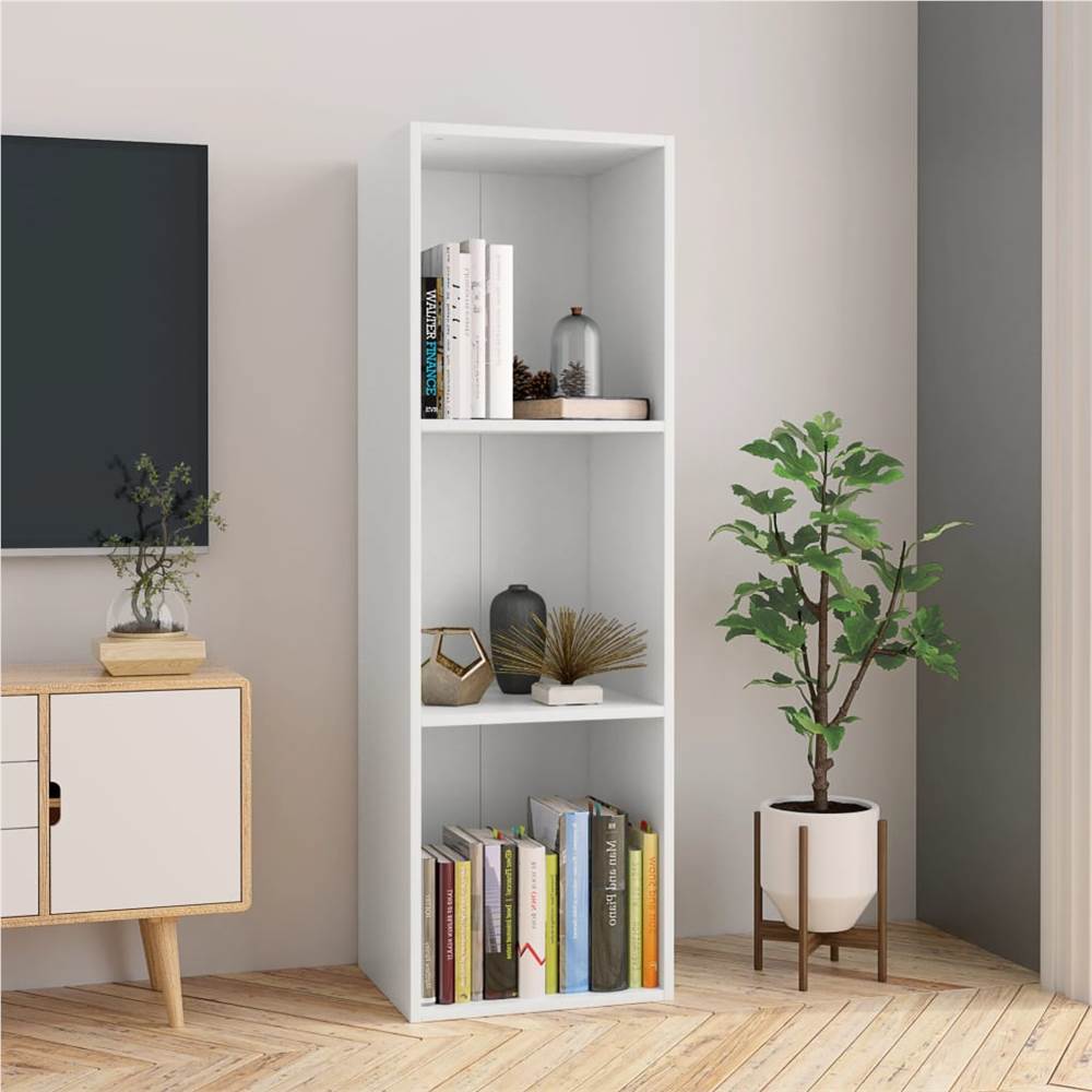 Book Cabinet/TV Cabinet White 36x30x114 cm Chipboard