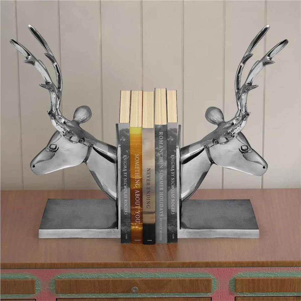 

Bookends Deer 2 pcs Aluminium Silver