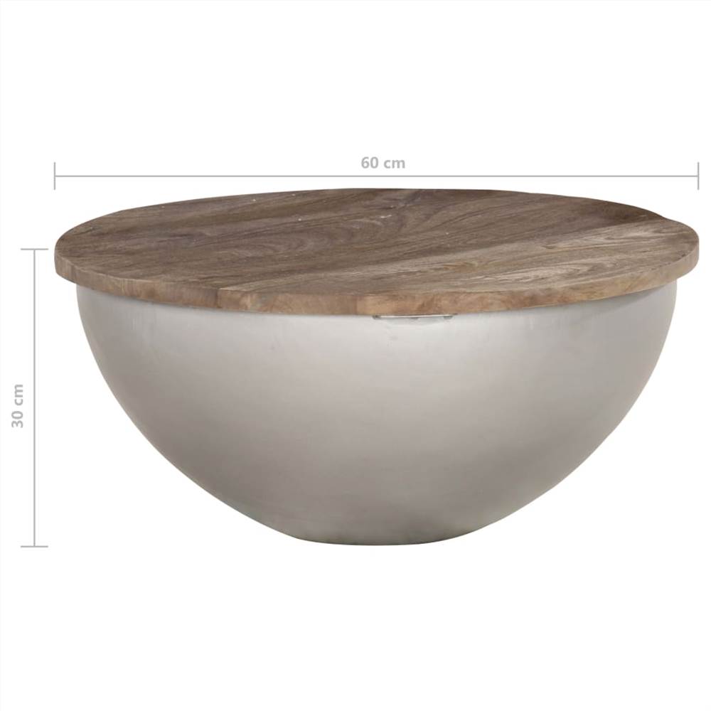 Bowl Shaped Coffee Table Ø60 Cm Solid Mango Wood