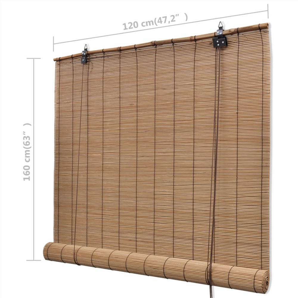 Brown Bamboo Roller Blinds 120 x 160 cm
