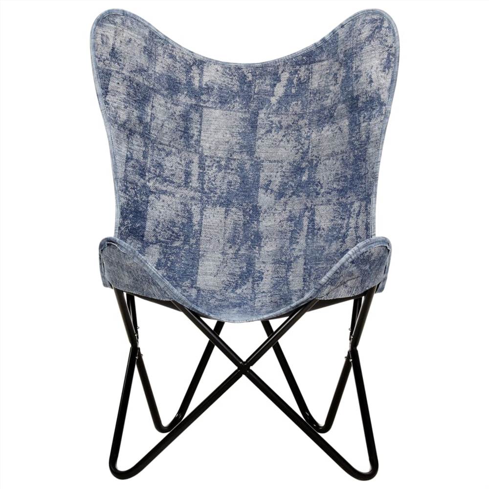 Butterfly Chair Indigo Blue Canvas 8 Butterfly Chair Indigo Blue Canvas