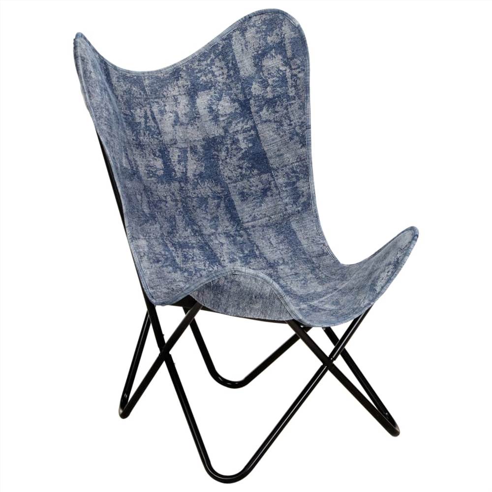 Butterfly Chair Indigo Blue Canvas 13 Butterfly Chair Indigo Blue Canvas