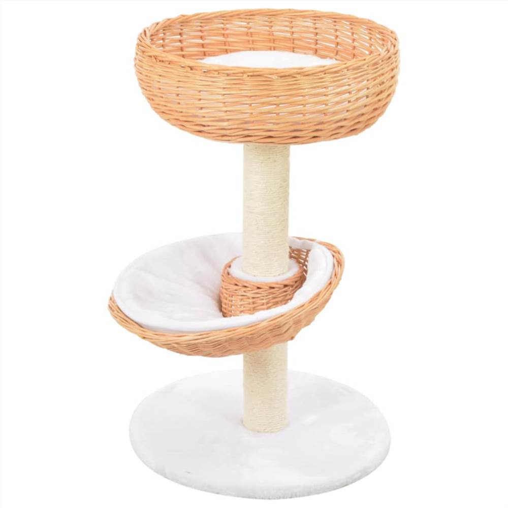 Malen Cornwall de studie Cat Tree With Sisal Scratching Post Natural Willow Wood