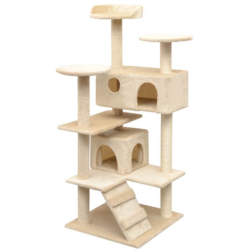 

Cat Tree with Sisal Scratching Posts 125 cm Beige