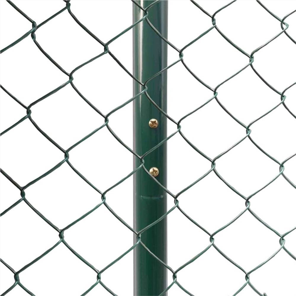 Chain Link Fence with Posts 1.97x15 m Green