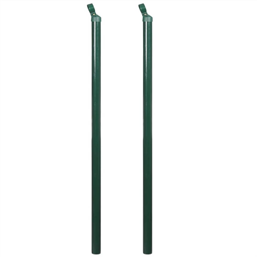 Chain Link Fence with Spike Anchors 1.97x25 m Green