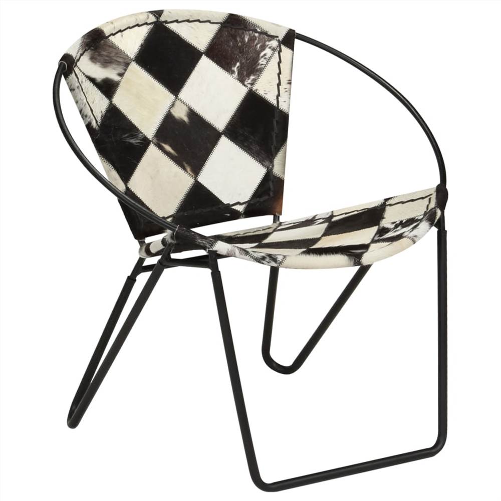 Chair Diamond Black Real Leather