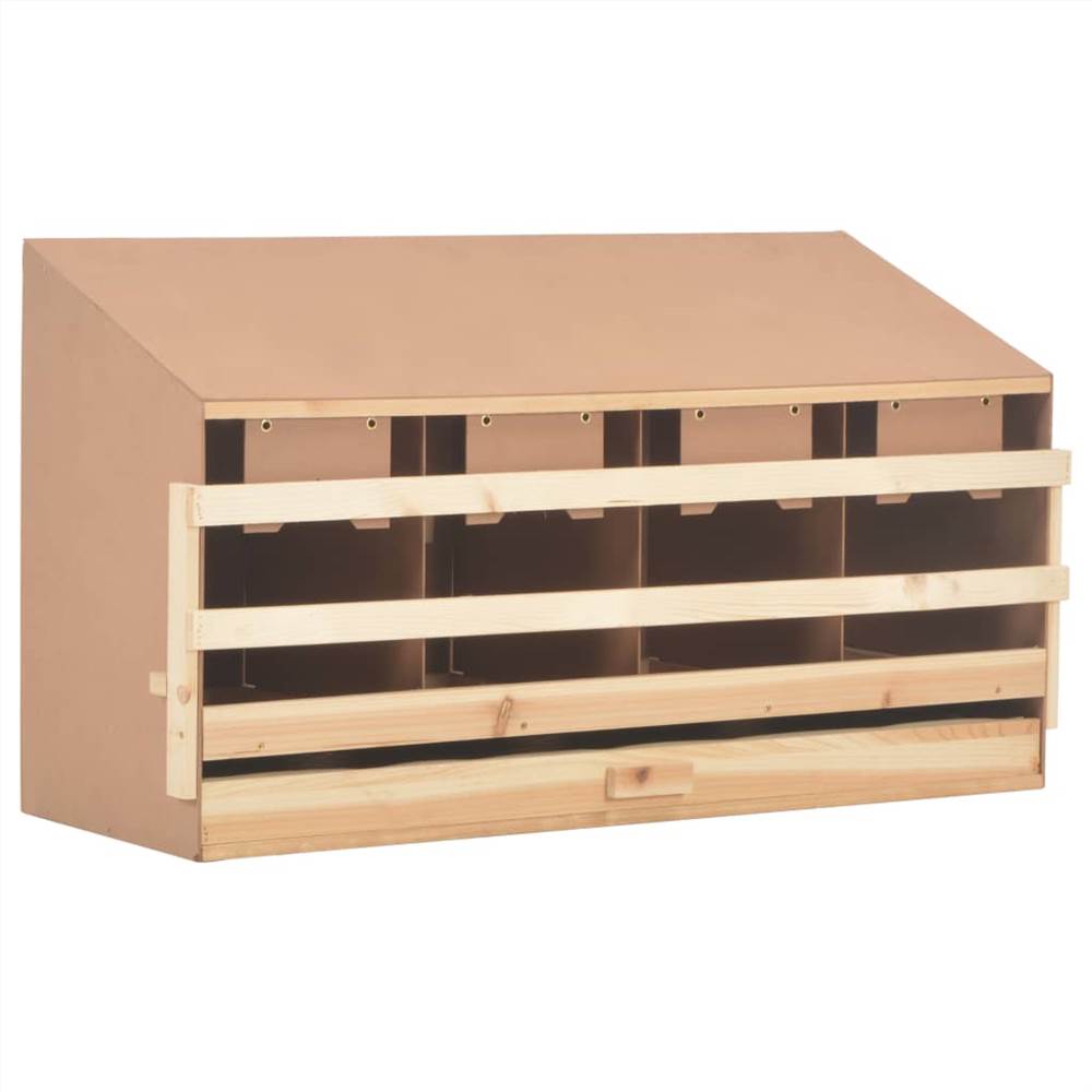 Chicken Laying Nest 4 Compartments 106x40x59 cm Solid Pine Wood