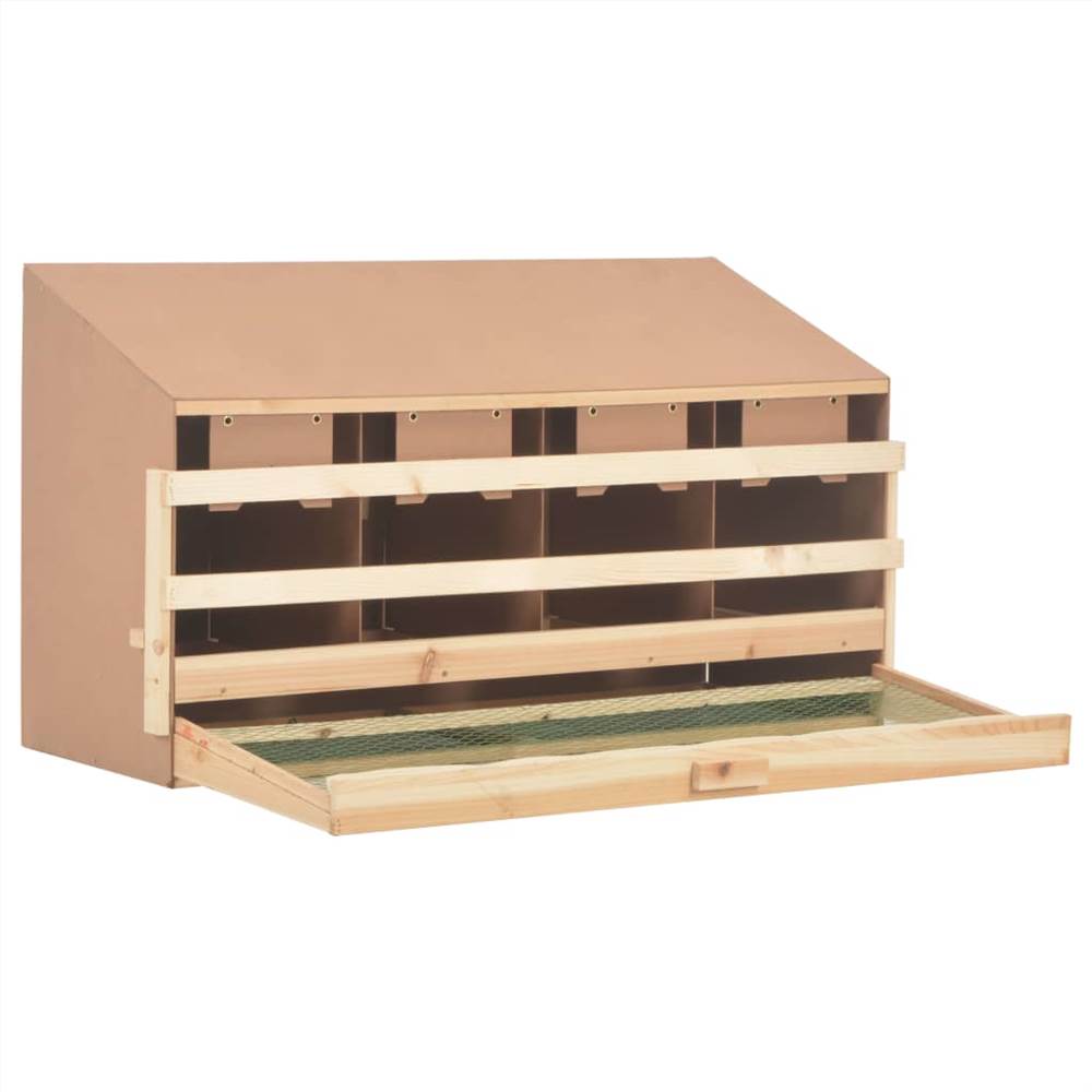 Chicken Laying Nest 4 Compartments 106x40x59 cm Solid Pine Wood