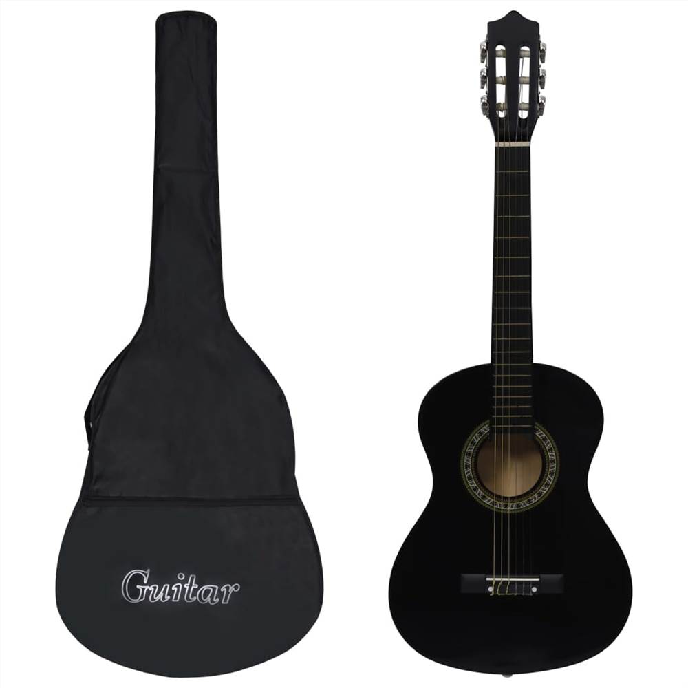 Classical Guitar for Beginner and Kid with Bag Black 1/2 34