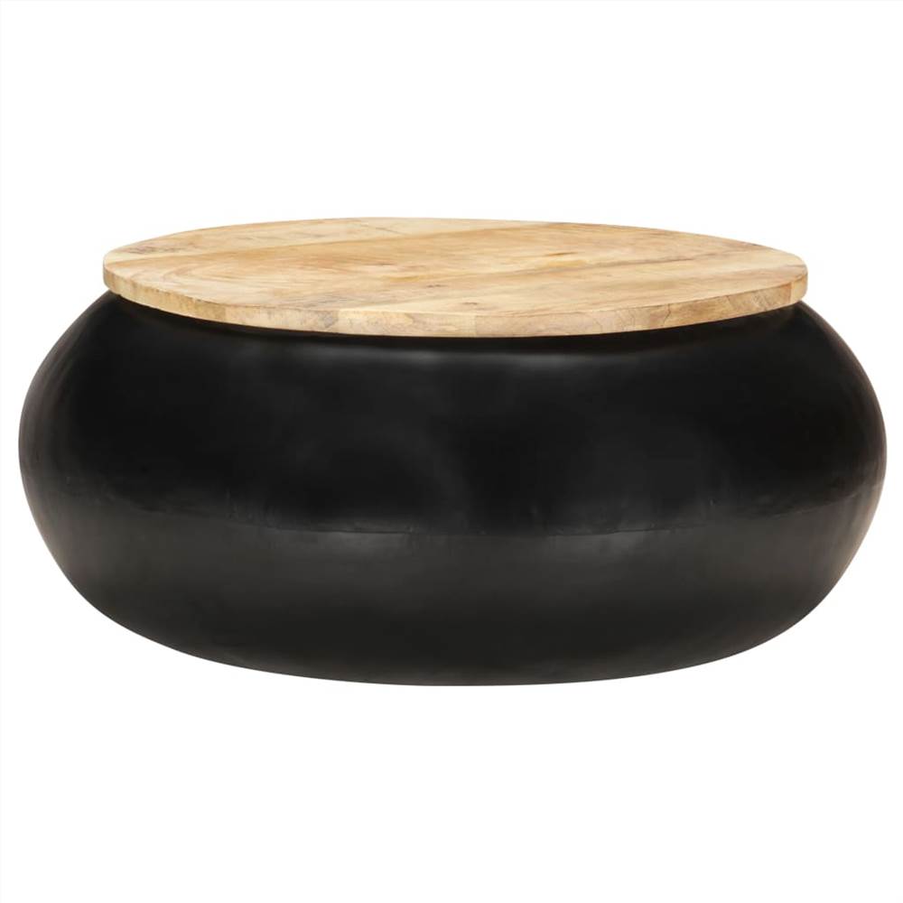 

Coffee Table Black 68x68x30 cm Solid Mango Wood