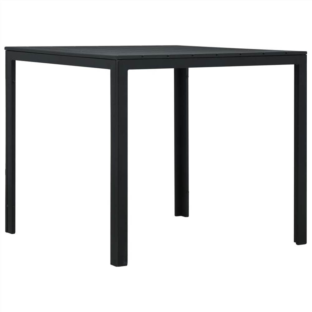 

Coffee Table Black 78x78x74 cm HDPE Wood Look