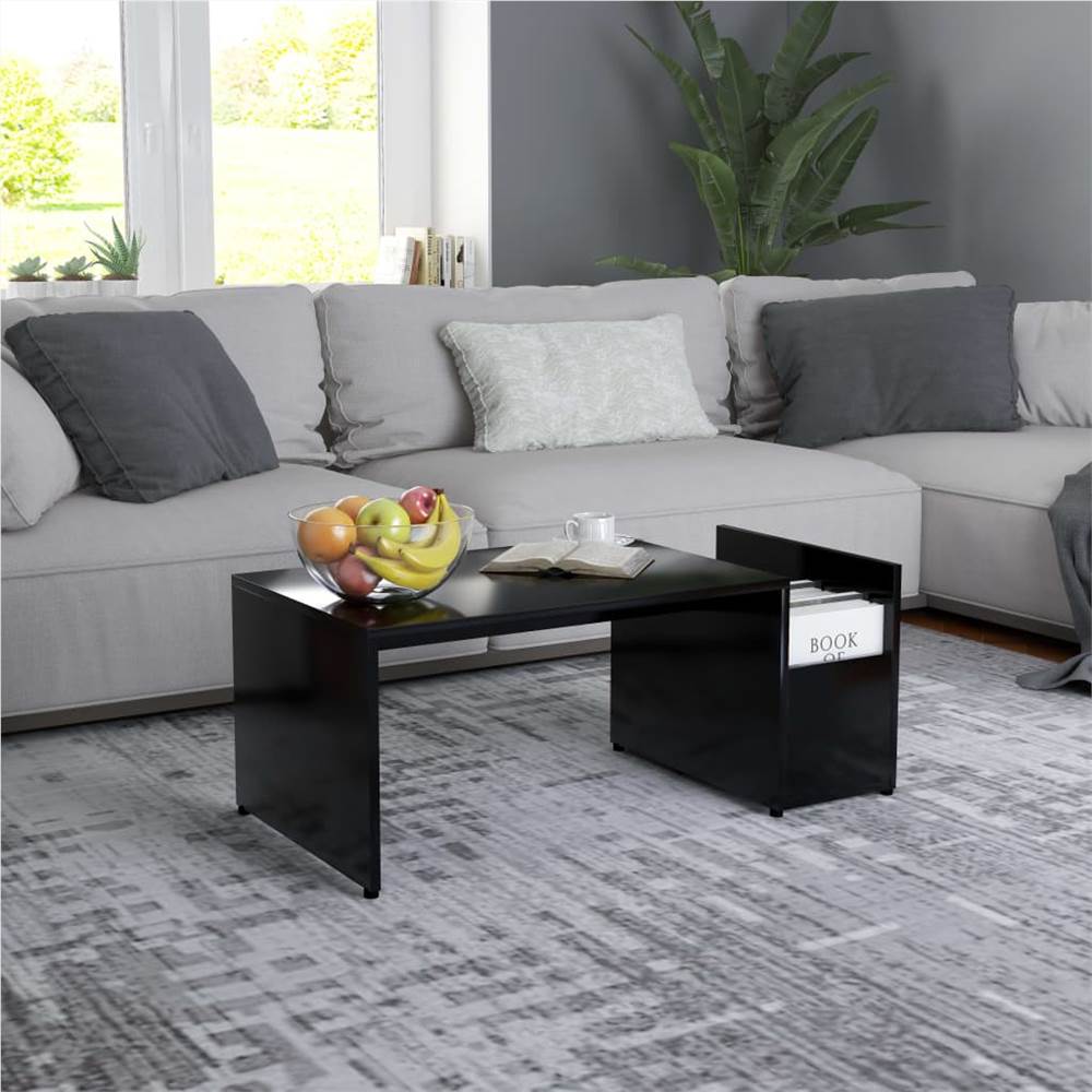 

Coffee Table Black 90x45x35 cm Chipboard
