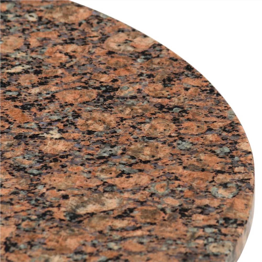 Coffee Table Brown 65x65x42 cm Real Stone with Marble Texture