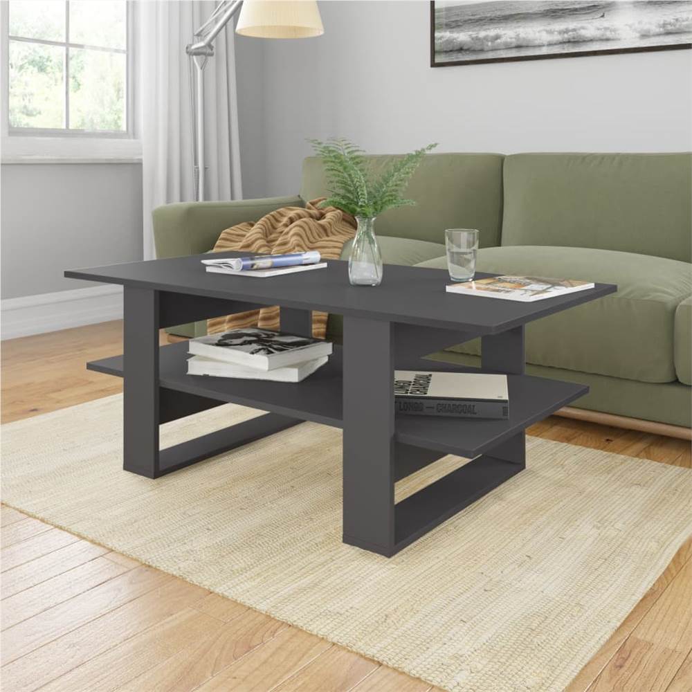 

Coffee Table Grey 110x55x42 cm Chipboard
