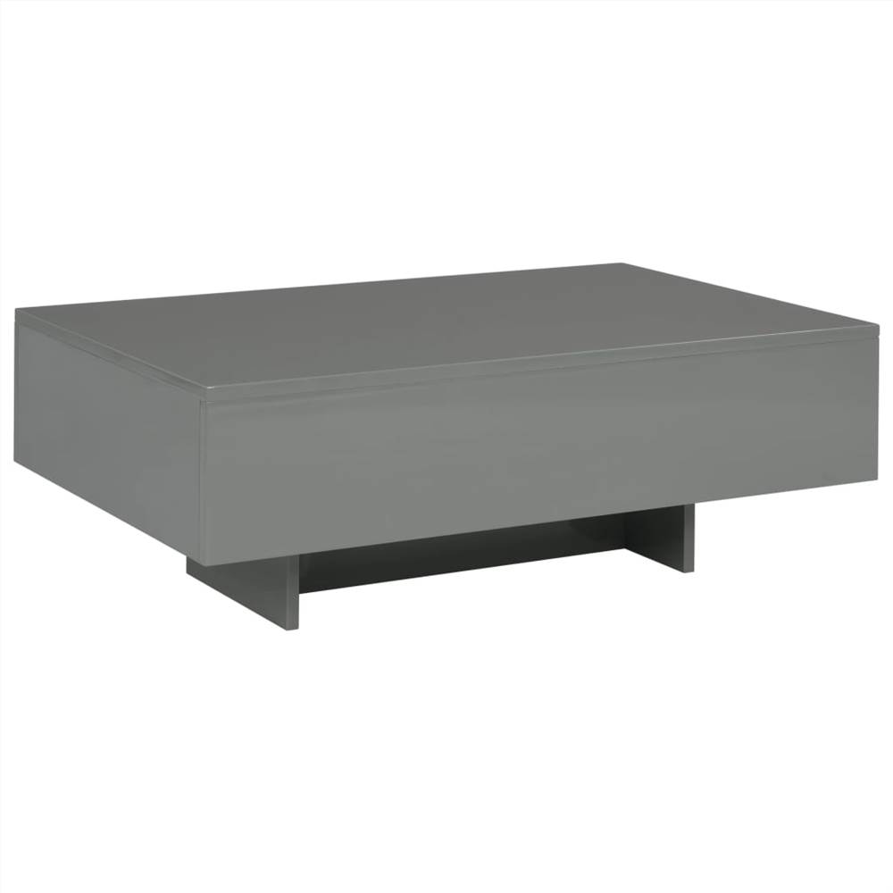 

Coffee Table High Gloss Grey 85x55x31 cm MDF